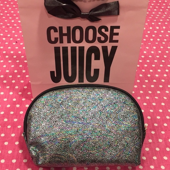 Juicy Couture Handbags - Juicy Couture sparkling makeup bag NWOT